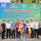 Giao hữu bóng đá giữa Viện KSND huyện Quốc Oai với Ngân hàng Nông Nghiệp (Agribank) Quốc Oai chào mừng 64 năm ngày thành lập Ngành Kiểm sát nhân dân